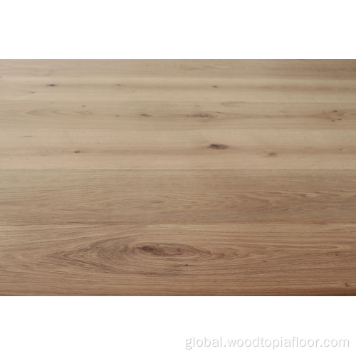 Wainy Edged European Oak Boards Natural Color Brushed Surface European Oak Supplier